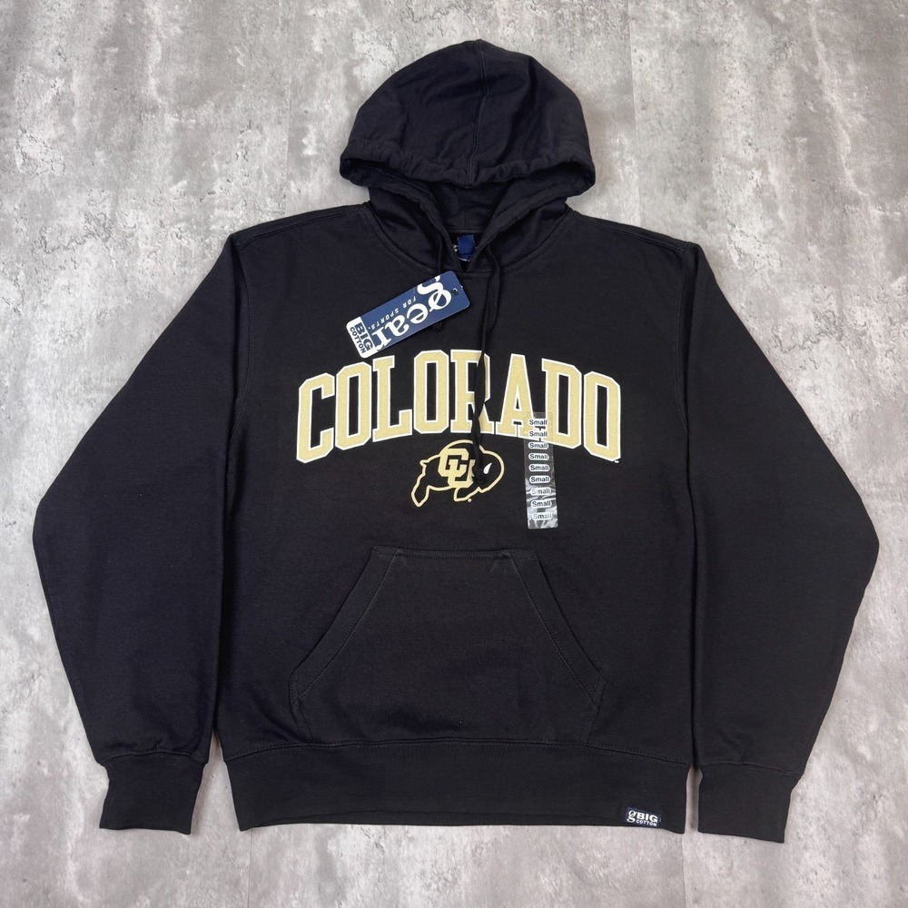 Colorado Buffaloes Hoodie Mens Small Black NCAA Sanders Gear Sweatshirt NWT